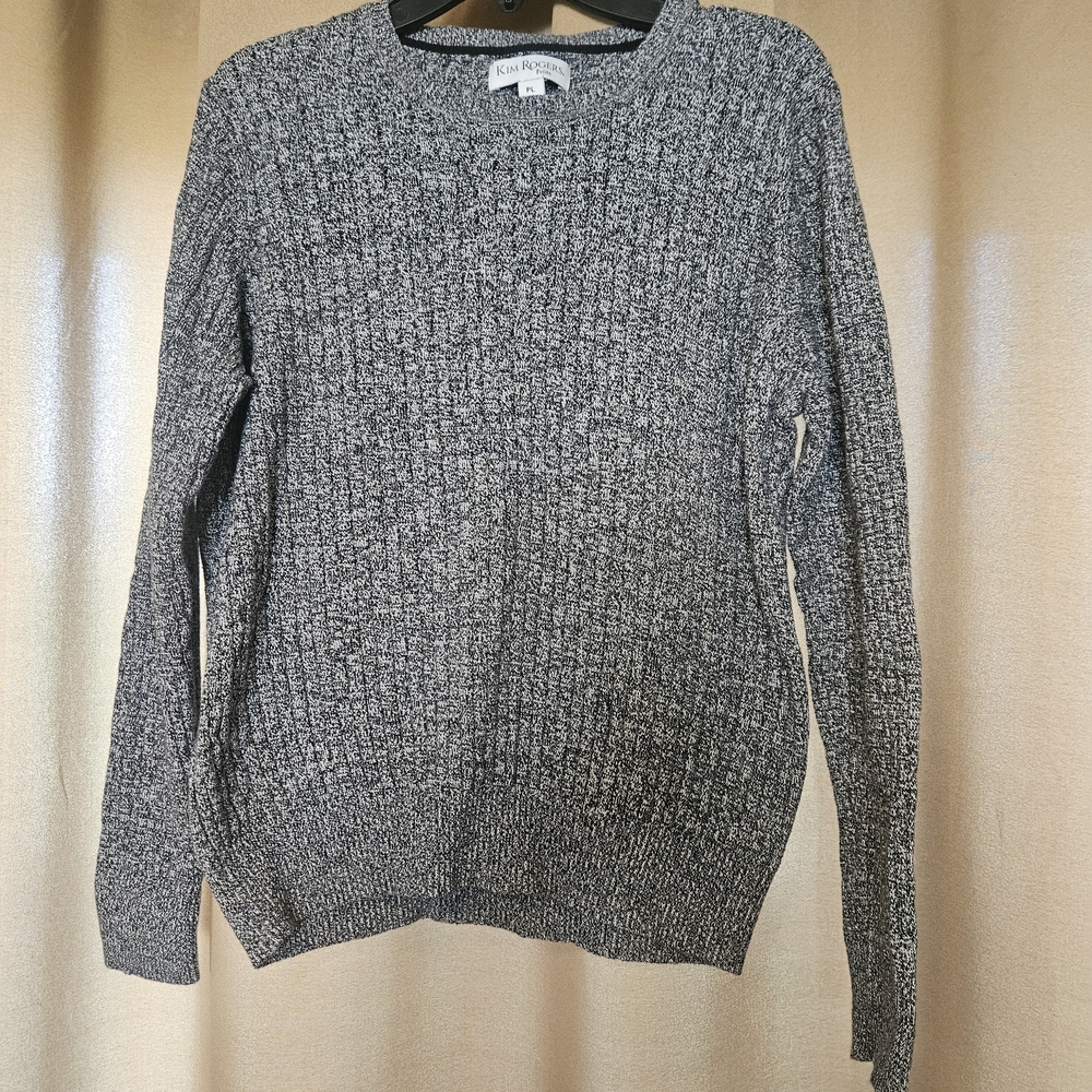 Kim Rogers Monochrome Knit Crewneck Sweater